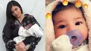 Kylie Jennner megunggah video wajah close-up Stormi Webster untuk pertama kalinya di akun Snapchat dalam bentuk video. (instagram/kyliejenner-instagram/travisscott)