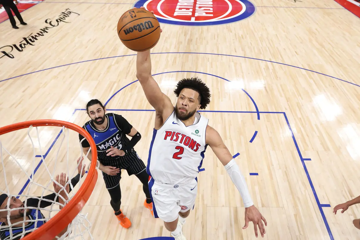 Guard Pistons Cade Cunningham memimpin tim mengalahkan Orlando Magic di game kedua playoff NBA