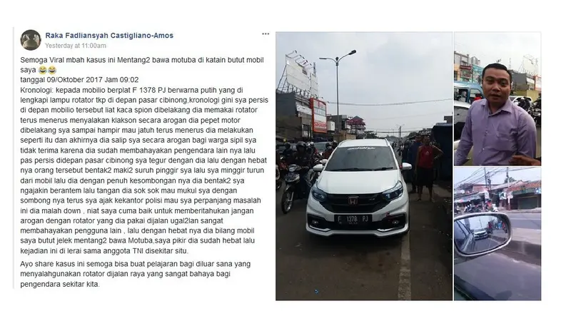 Viral pengguna Honda Mobilio ngotot pakai Lampu Strobo dan Sirine