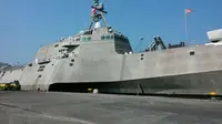 USS Coronado berlabuh di Pelabuhan Tanjung Priok, 14 September 2017 (Rizki Akbar Hasan/Liputan6.com)