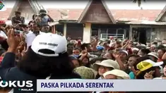 Massa meminta agar oknum KPUD ditindak tegas dan dilakukan pemungutan suara ulang di beberapa kecamatan.