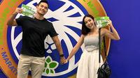 Gisella Anastasia dan kekasihnya Rino Soedarjo mengikuti marathon di Singapura. (Foto: Instagram/rinosoedarjo)