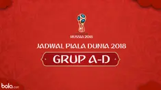Piala Dunia Rusia 2018 laga pertama negara-negara peserta di grup A sampai D. Hadir pertandingan Argentina hadapi Islandia dan juga Spanyol menantang Portugal.