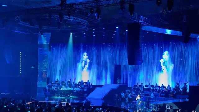 Konser Anggun di Jakarta. (Ratnaning Asih/ Liputan6.com)