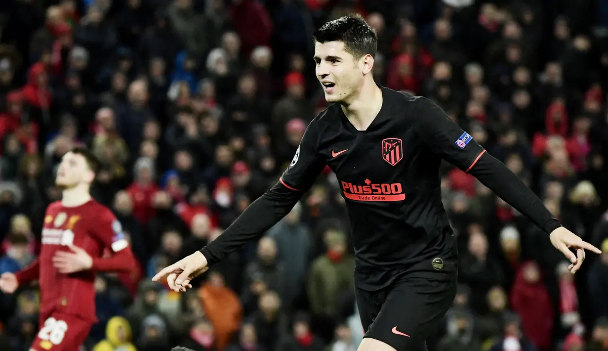 Alvaro Morata adalah striker andalan Atletico Madrid pada musim 2022/2023. Sebelum menjadi penggawa Atletico, Morata mengawali kariernya bersama Real Madrid. Dia merupakan lulusan akademi Los Blancos pada 2010 dan sempat membela Los Blancos selama total lima musim. (AFP/Javier Soriano)