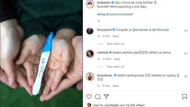 Eriska Rein umumkan kehamilan anak kedua