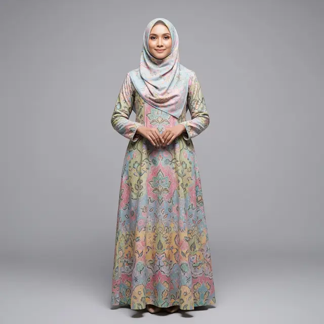 9 Model Gamis Batik Motif Lembut untuk Muslimah, Tampil Anggun dan Syar'i