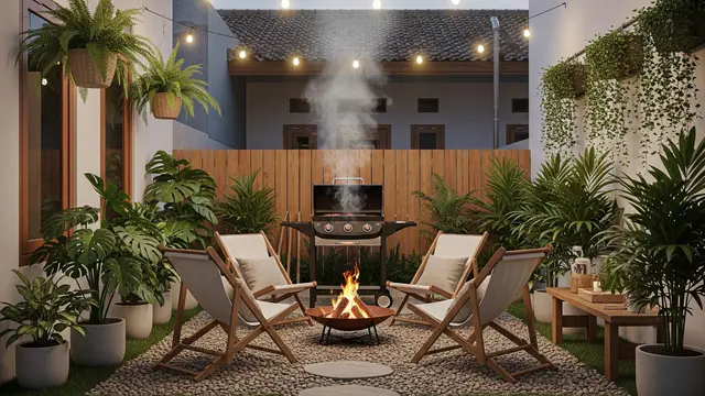 Area BBQ Mini dan Fire Pit Portabel