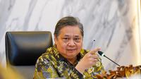 Menteri Koordinator Bidang Perekonomian Airlangga Hartarto saat rapat koordinasi, Jumat, (23/5/2025). (Foto: ekon.go.id)