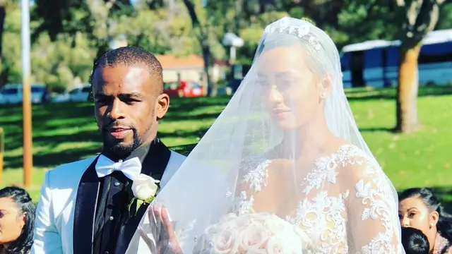 Bintang Madura United, Greg Nwokolo menikahi model cantik, Kimmy Jayanti.