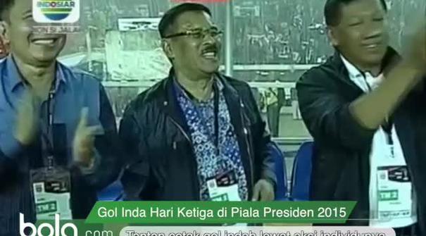 Tantan membawa Persib unggul 4-0 di detik-detik menjelang pertandingan usai.