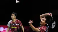 Ganda putra Indonesia Mohammad Ahsan/Hendra Setiawan harus puas sebagai runner up BWF World Tour Finals 2020 yang berlangsung di Impact Arena, Bangkok, Thailand, Minggu (31/1/2020). (foto: BWF-limited acces)