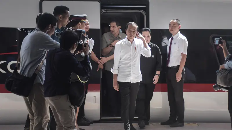 Presiden Jokowi Uji Coba Kereta Cepat Jakarta-Bandung
