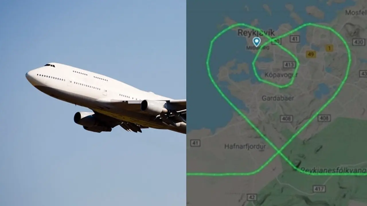 Buat Bentuk Hati Pakai Jalur Penerbangan, Aksi Dukungan Pilot untuk Para Medis Ini Unik