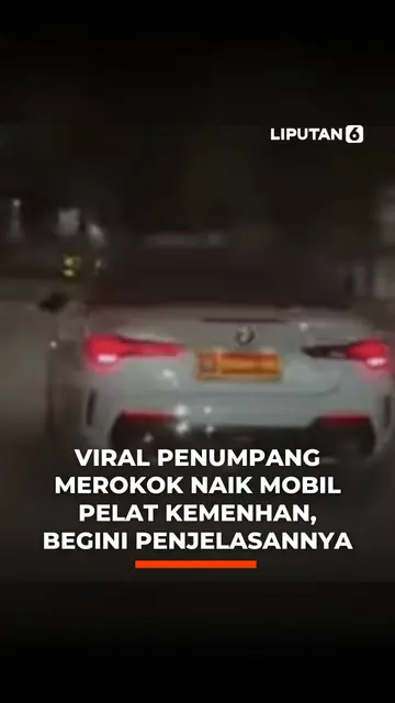 Viral Penumpang Merokok Naik Mobil Pelat Kemenhan, Begini Penjelasannya