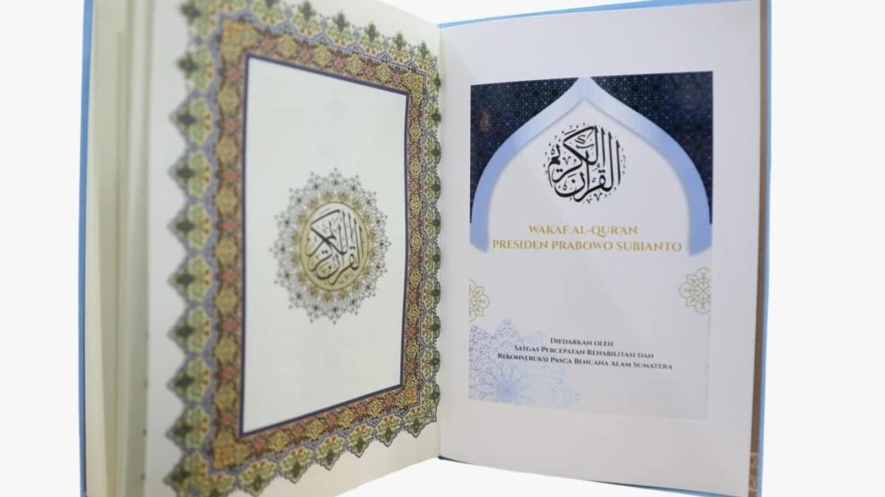 Presiden Wakafkan 70.000 Alquran kepada Masyarakat Terdampak Bencana Sumatera