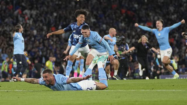 Foto: Aksi Sepakan Cantik Rodri Bawa Man City Bungkam Inter Milan di Final Liga Champions, Lengkapi Treble Winners Musim 2022 / 2023