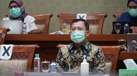 Menteri Kesehatan RI Terawan Agus Putranto dan jajaran hadiri rapat kerja dengan Komisi IX DPR RI di Gedung Nusantara DPR RI, Jakarta membahas RKA K/L 2021 pada 3 September 2020. (Kementerian Kesehatan RI)