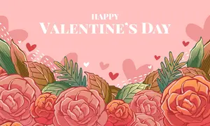 Ilustrasi Hari Valentine. (<a href="https://www.freepik.com/free-vector/hand-drawn-valentines-day-background_6333490.htm#query=valentine)