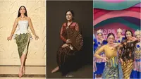 Artis rayakan Hari Kartini 2025 dengan kebaya. (sumber: Instagram/therealdisastr/faralljibrill/dewiperssik9)