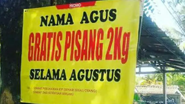 Berkah Agustus, Pemilik Nama Agus Bisa Makan dan Nikah Gratis