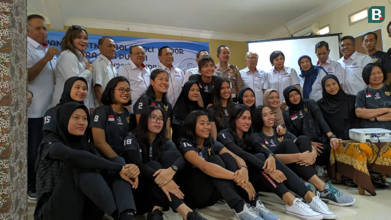 Timnas Bola Voli Putri Indonesia untuk Pelatnas SEA Games 2019.