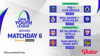 Jadwal dan Link Streaming UEFA Youth League 2021/2022 Matchday 6 di Vidio. (Sumber : dok. vidio.com)