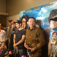 Ahok nobar film Warkop DKI Reborn: Jangkrik Boss! Part 1. (Ruswanto)