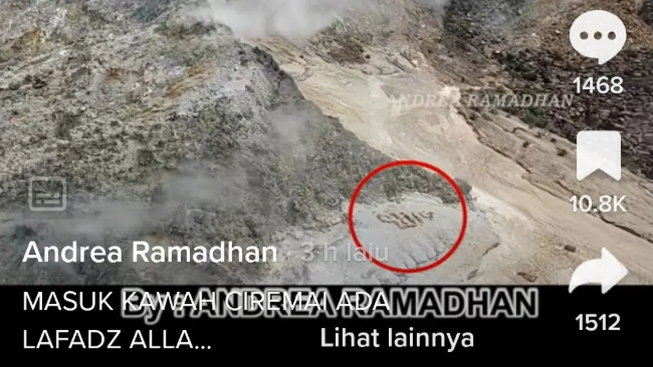 Lafaz Allah Terekam Drone di Kawah Gunung Ciremai, Reaksi Netizen?