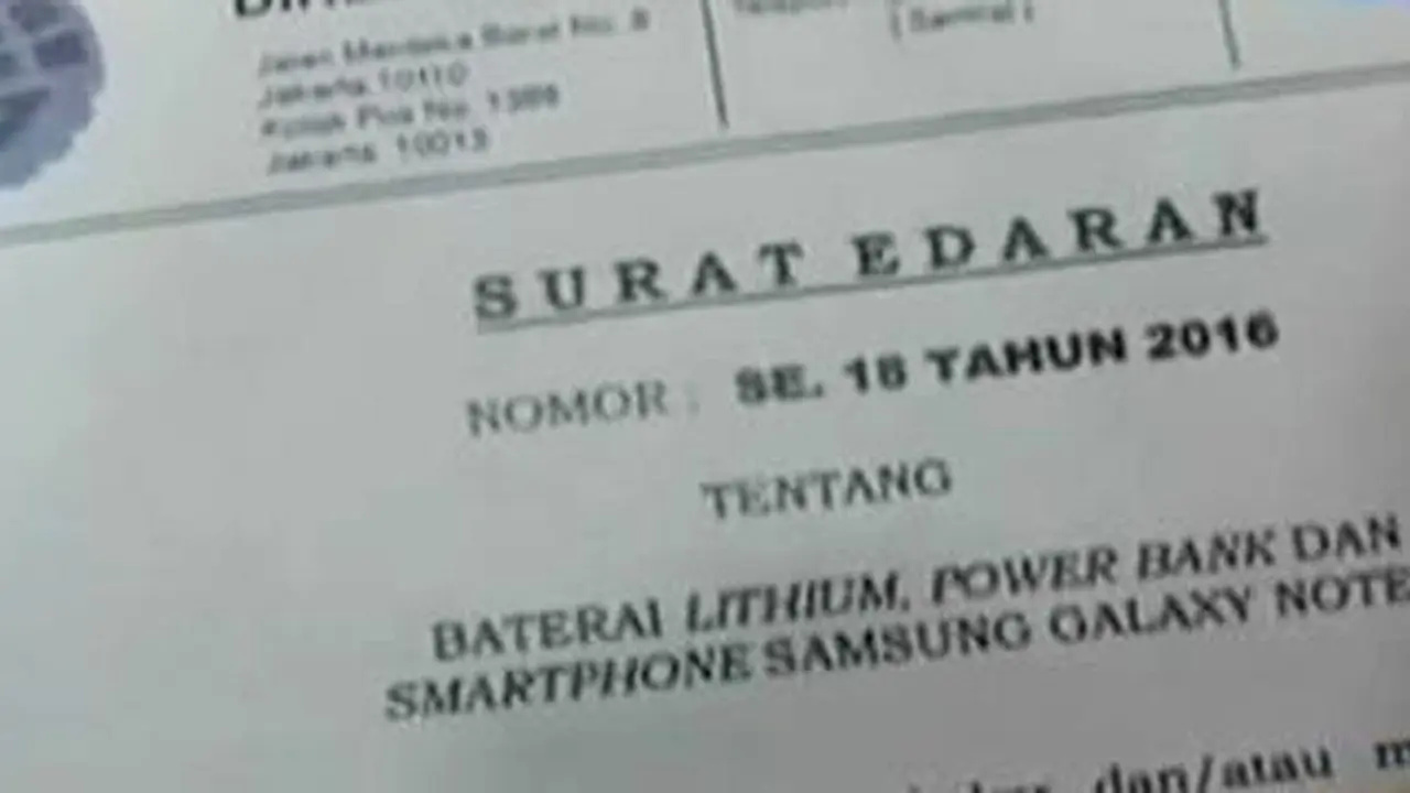 Kemenhub Larang Penggunaan Galaxy Note 7 di Pesawat