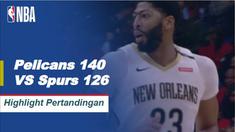 Anthony Davis memimpin Pelikan dengan 29 poin dan 9 rebound dalam kemenangan 140-126 atas Spurs. Julius Randle memposting triple-double untuk New Orleans sementara Demar DeRozan mencetak 21 poin dan 6 rebound untuk San Antonio dalam kekalahan.