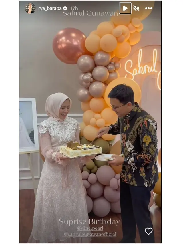 6 Potret Ulang Tahun Sahrul Gunawan ke-47, Dine Mutiara Beri Kejutan