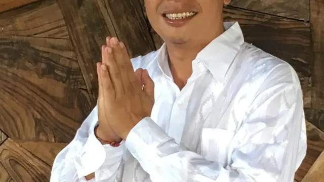 Patung bambu Dewi Sri