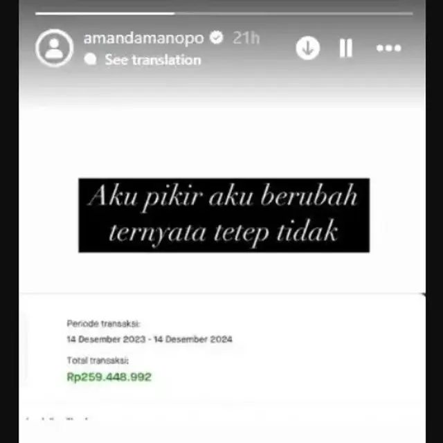 Amanda Manopo Ungkap Total Jajan di Ojek Online Selama 2024 yang Disebut Setara Mobil