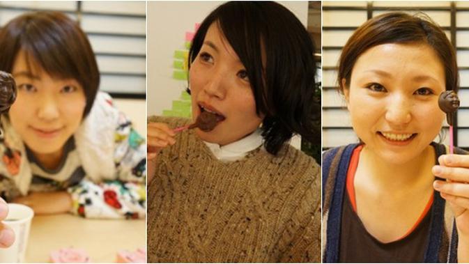  Wanita  Jepang  Tunjukkan Cinta Dengan Cokelat Unik Bentuk 