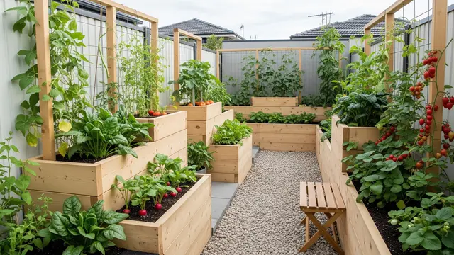 Desain Taman Pangan Keluarga dengan Buah dan Sayur di Halaman Sempit/Gemini AI