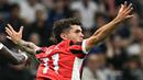 AC Milan unggul terlebih dahulu lewat Christian Pulisic pada menit ke-10. (Gabriel BOUYS/AFP)