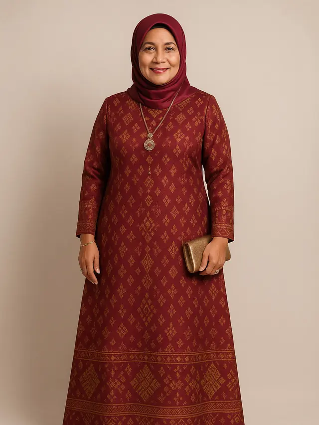 Model gamis untuk ibu-ibu usia 45 tahun (Image by ChatGPT)