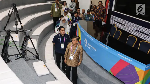 Ditemani Ketua Inasgoc, JK Tinjau Media Center Asian Games 2018