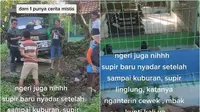 Viral Truk Nyasar ke Kuburan Usai Antar Wanita Cantik, Bikin Merinding (sumber: TikTok/@silazjutexxsilaz)