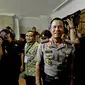 Jenderal Sutarman tiba di kantor KPU sekitar pukul 15.45 WIB. Jakarta, Jumat (9/5/2014) (Liputan6.com/Faizal Fanani)