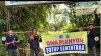 Obyek Wisata Alam atau OWA Plunyon lingkup Taman Nasional Gunung Merapi pada hari Minggu, 12 Maret 2023 ditutup sementara.&nbsp; foto: Instagram @btn_gn_merapi
