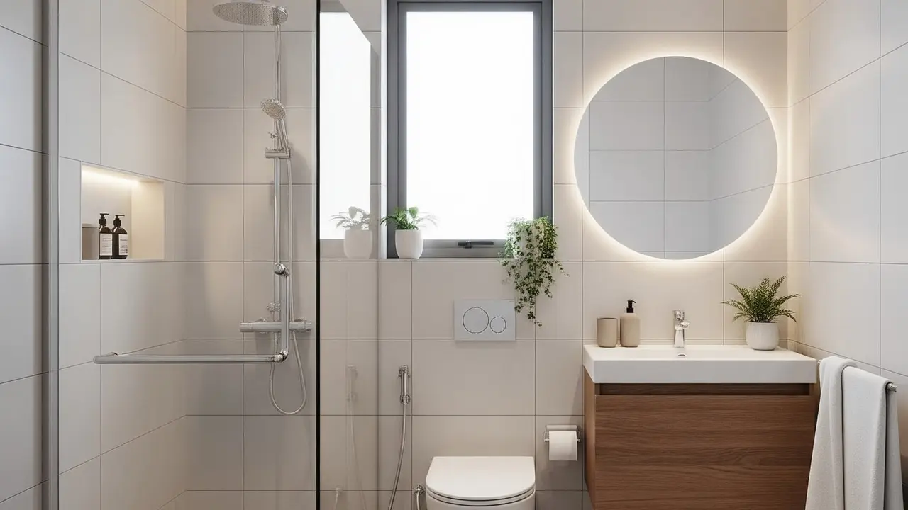 9 Desain Kamar Mandi Kecil Tapi Tetap Terang, Ruangan Sempit Jadi Lebih Lapang