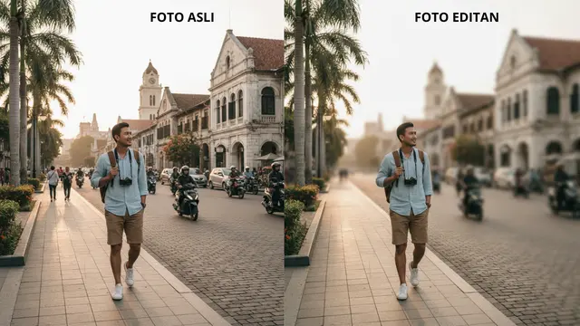 Prompt Gemini AI agar Foto Liburan Terlihat Sepi dan Estetik (Foto: Gemini AI)