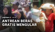 Antrean Beras Gratis Mengular