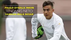 Video aksi lucu para pemain Juventus, salah satunya Paulo Dybala yang ingin tendang kiper Neto dengan bola besar.