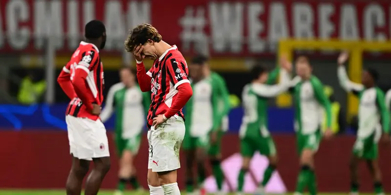 Kalah Agregat Gol, AC Milan Tersingkir dari Liga Champions 2024/2025 -  Photo Liputan6.com