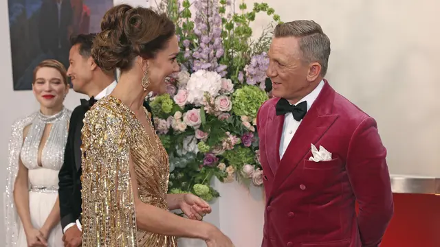 Kate Middleton Tampil Glamor di Premier Film James Bond Terbaru