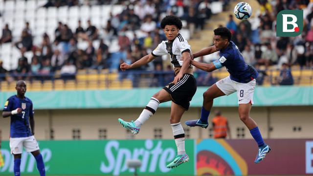 Foto: Gol Sudut Sempit Bilal Yalcinkaya Bawa Timnas Jerman U-17 Melaju ke Babak Perempat Final Piala Dunia U-17