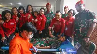 Srikandi Perempuan Donor Darah Indonesia (SPDDI) menggelar tasyakuran 1 tahun SPDDI di Gedung Tribuana Grup 3 Koppasus, Cijantung, Jakarta Timur, Selasa (27/2/2024). (Ist).